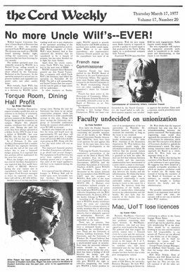 The Cord Weekly (March 17, 1977)