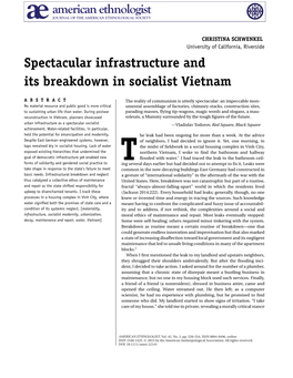 Spectacular Infrastructure and Its Breakdown in Socialist Vietnam