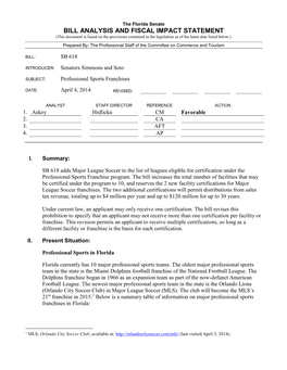 Bill Analysis and Fiscal Impact Statement