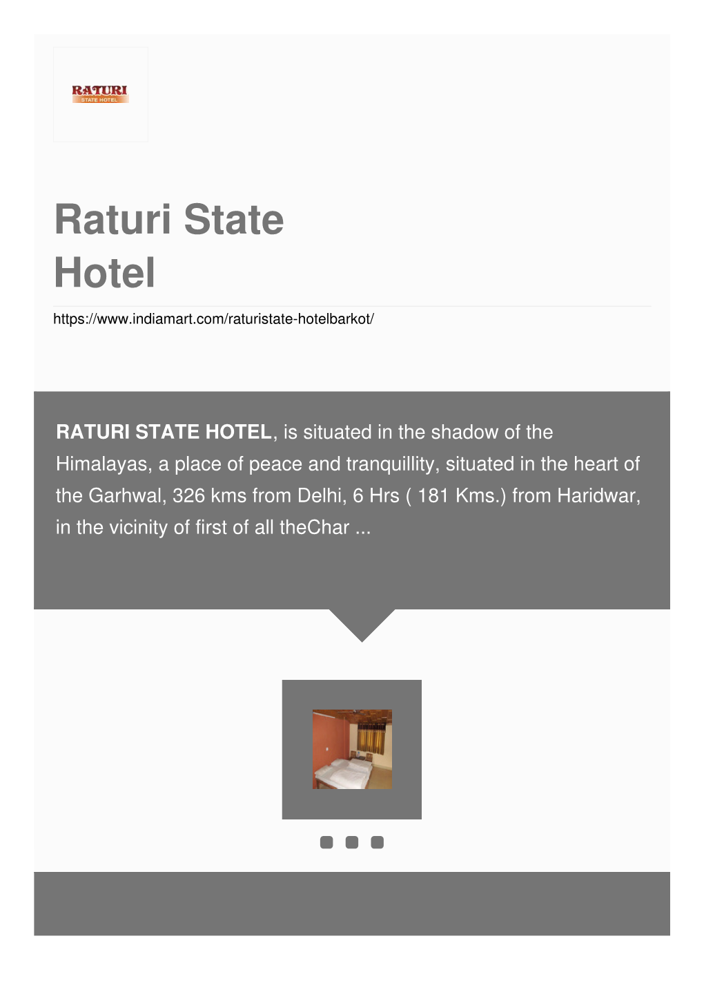 Raturi State Hotel