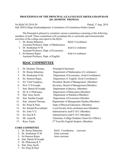 Iqac Committee