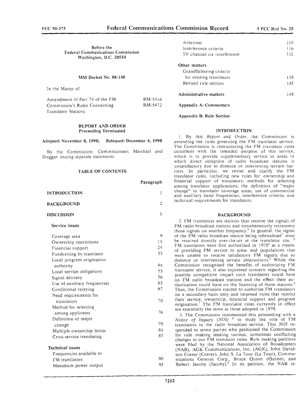 Federal Communications Commission Record 5 FCC Red :-10