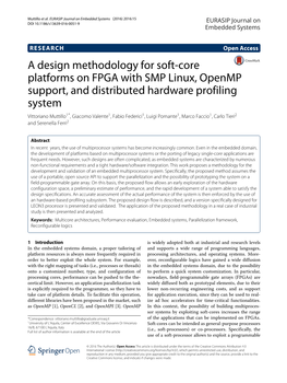 A Design Methodology for Soft-Core Platforms on FPGA with SMP Linux