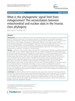 What Is the Phylogenetic Signal Limit from Mitogenomes? The
