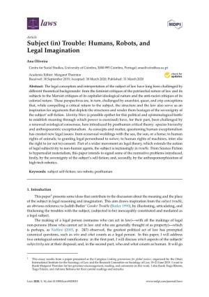 Humans, Robots, and Legal Imagination