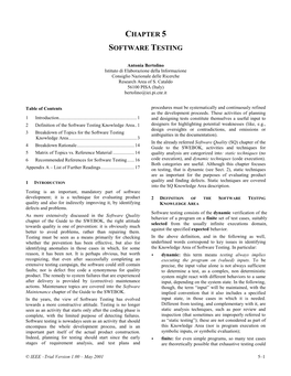 Chapter 5 Software Testing