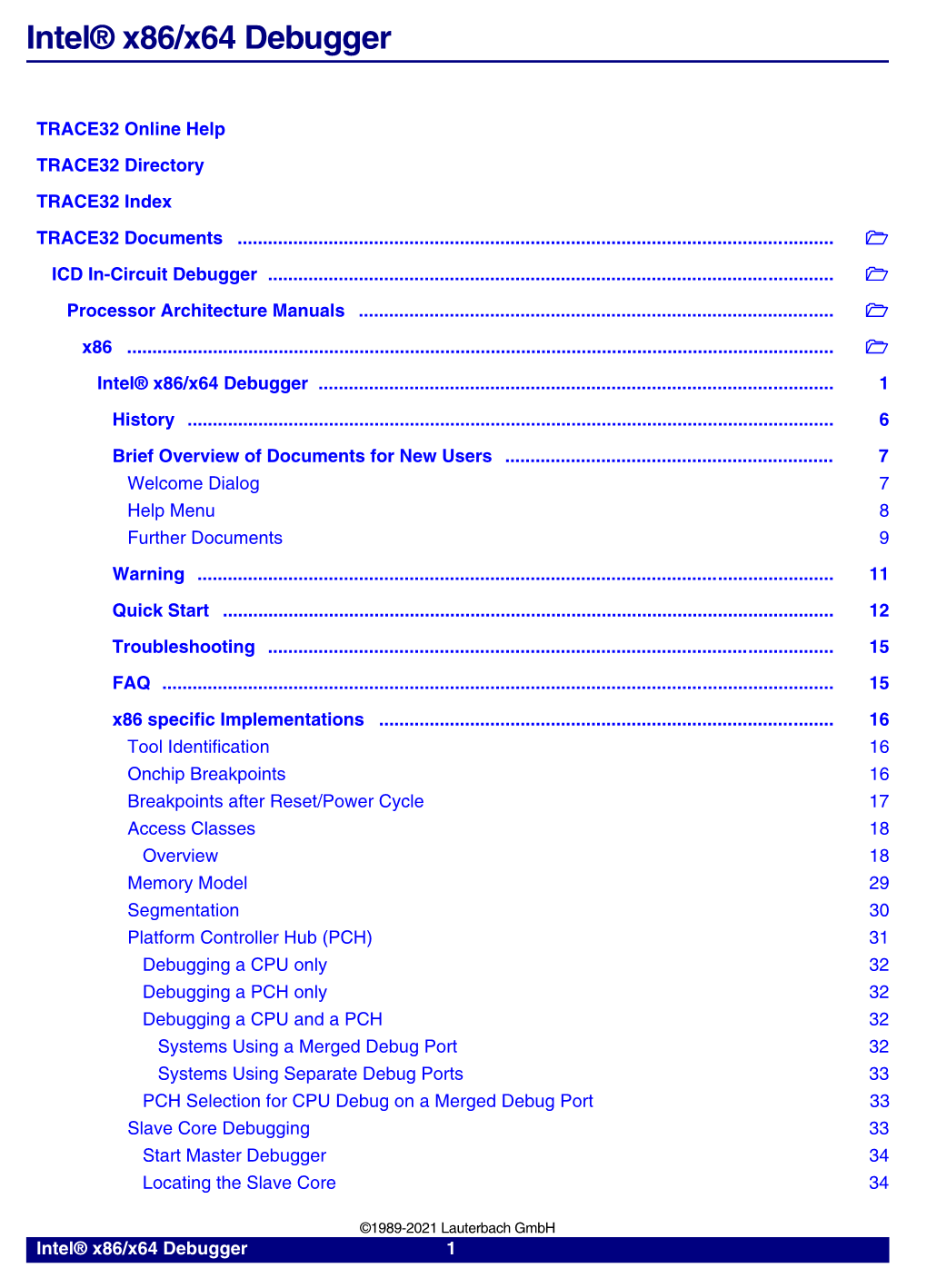 Intel® X86/X64 Debugger