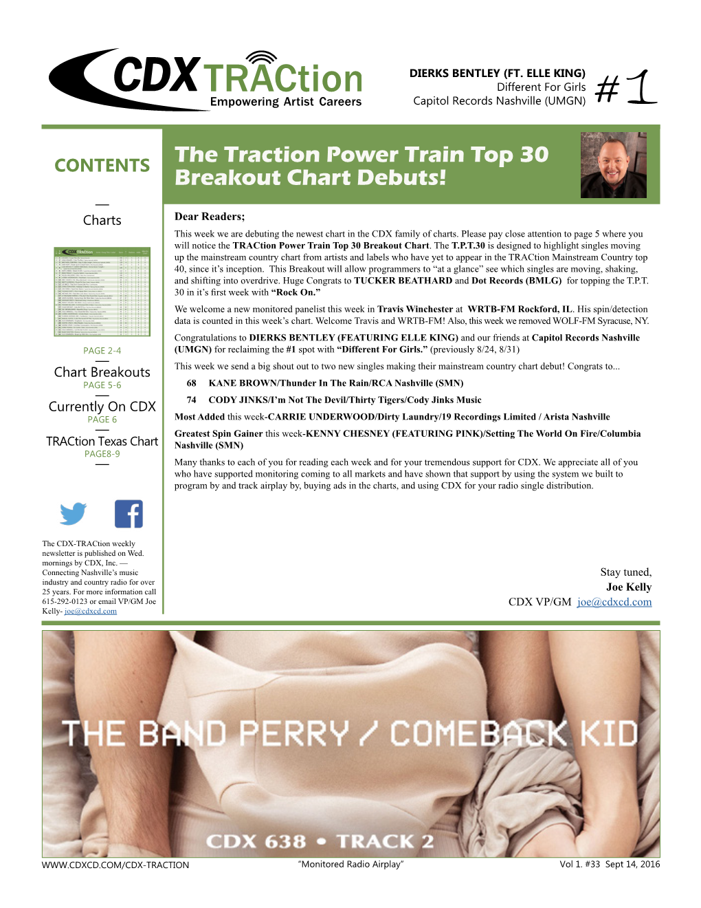 The Traction Power Train Top 30 Breakout Chart