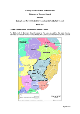 Babergh and Mid Suffolk Joint Local Plan Statement of Common Ground