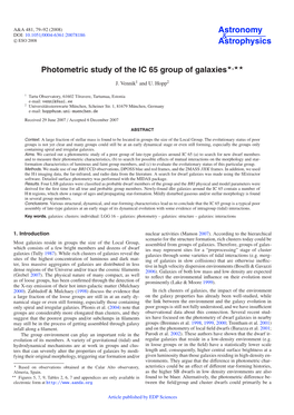 Photometric Study of the IC 65 Group of Galaxies�,