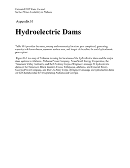 Hydroelectric Dams
