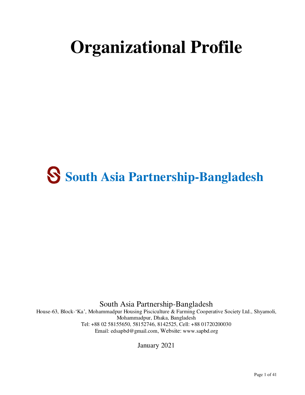 Organizational Profile