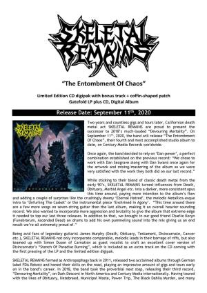 “The Entombment of Chaos”