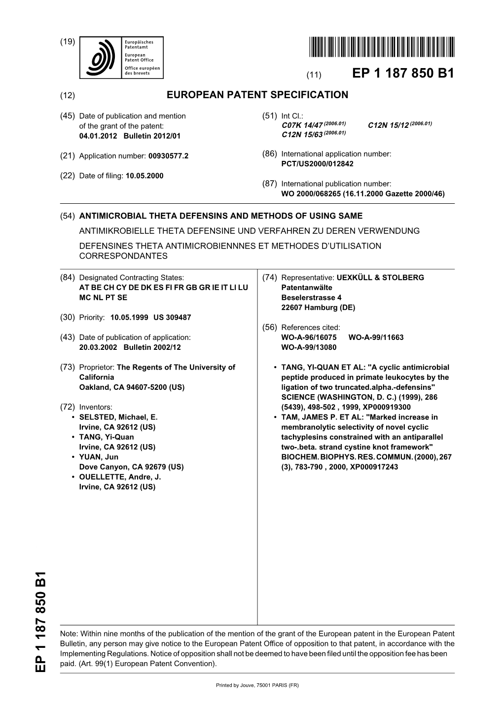 Antimicrobial Theta Defensins and Methods of Using Same