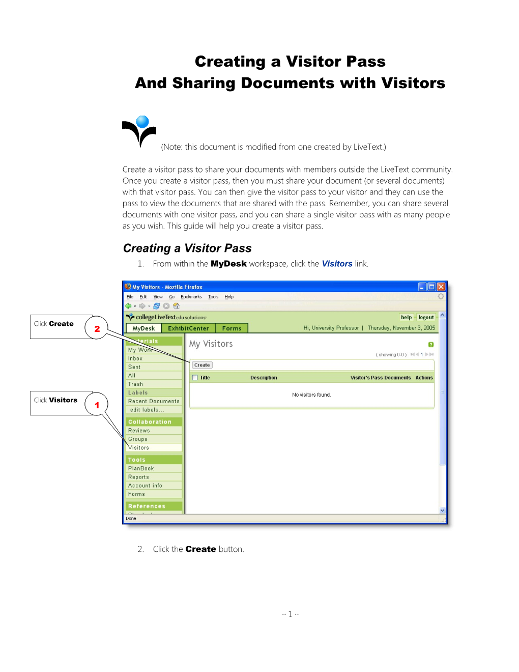 And Sharing Documents with Visitors