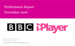 BBC Iplayer Performance Report