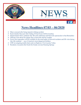 News Headlines 07/03 – 06/2020