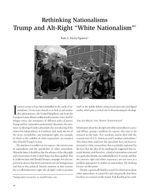 Trump and Alt-Right “White Nationalism”1