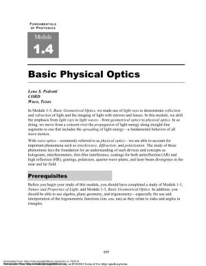 2) Basic Physical Optics-Pedrotti