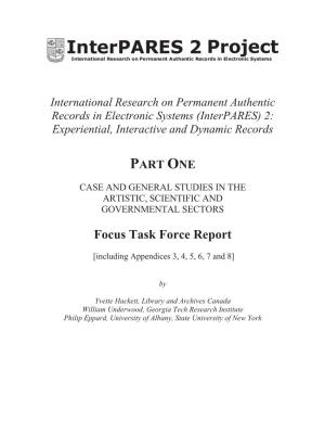 Focus Task Force Report
