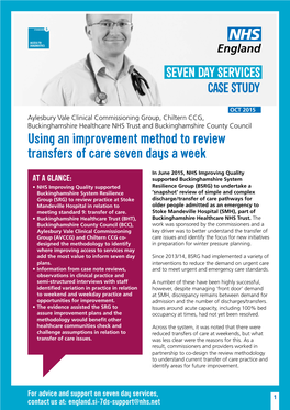 Using an Improvement Method to Review Transfers of Care Seven Days a Week