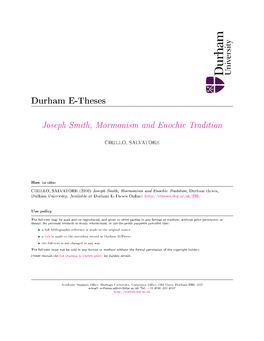 Joseph Smith, Mormonism and Enochic Tradition