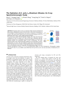 The Hydration of Β- and Α′H‑Dicalcium Silicates