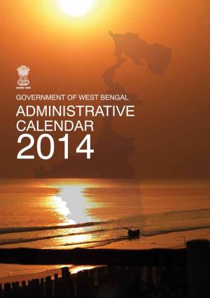 West Bengal Government Administrative Calendar, 2014