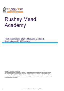 Rushey Mead Destinations 2019