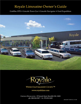 2003–2007 Royale Limousine Owners Guide