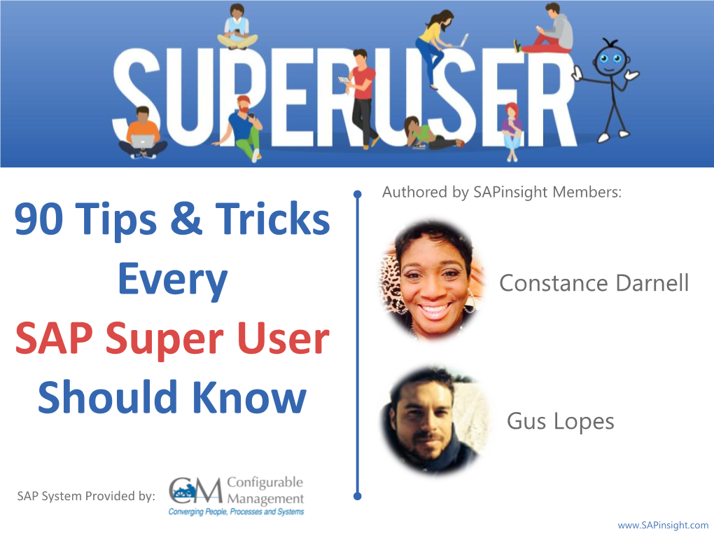 90 Tips & Tricks Every SAP Super User Should Know