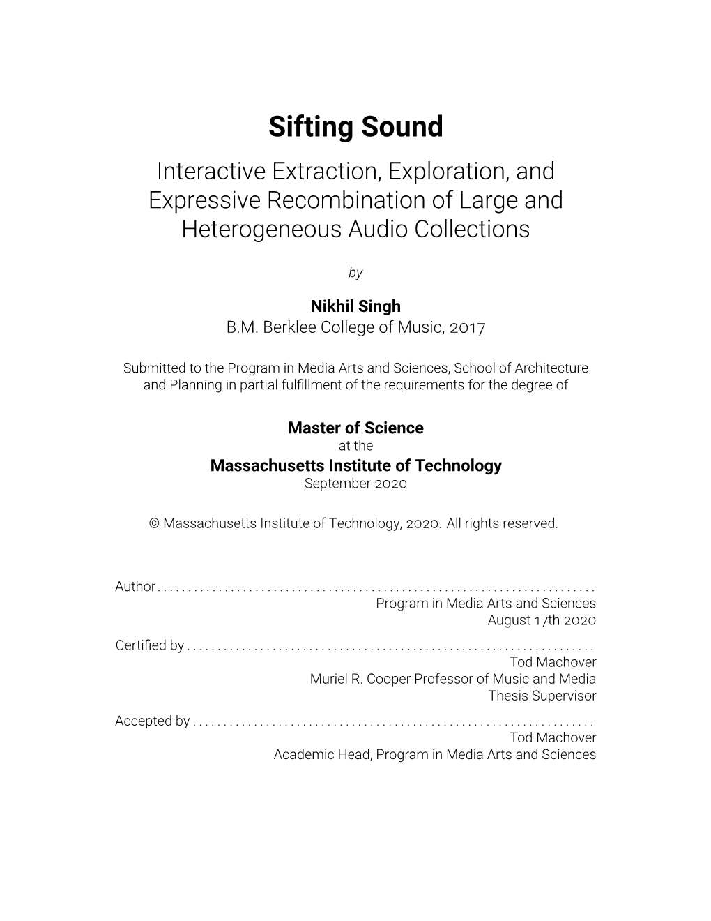 Sifting Sound Interactive Extraction, Exploration, and Expressive Recombination of Large and Heterogeneous Audio Collections