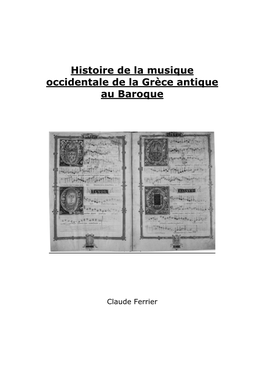 Histoire De La Musique Occidentale De La Grèce Antique Au Baroque