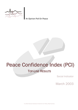 Peace Confidence Index 12 – Topline Results