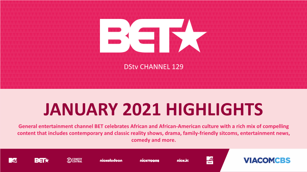 January 2021 Highlights