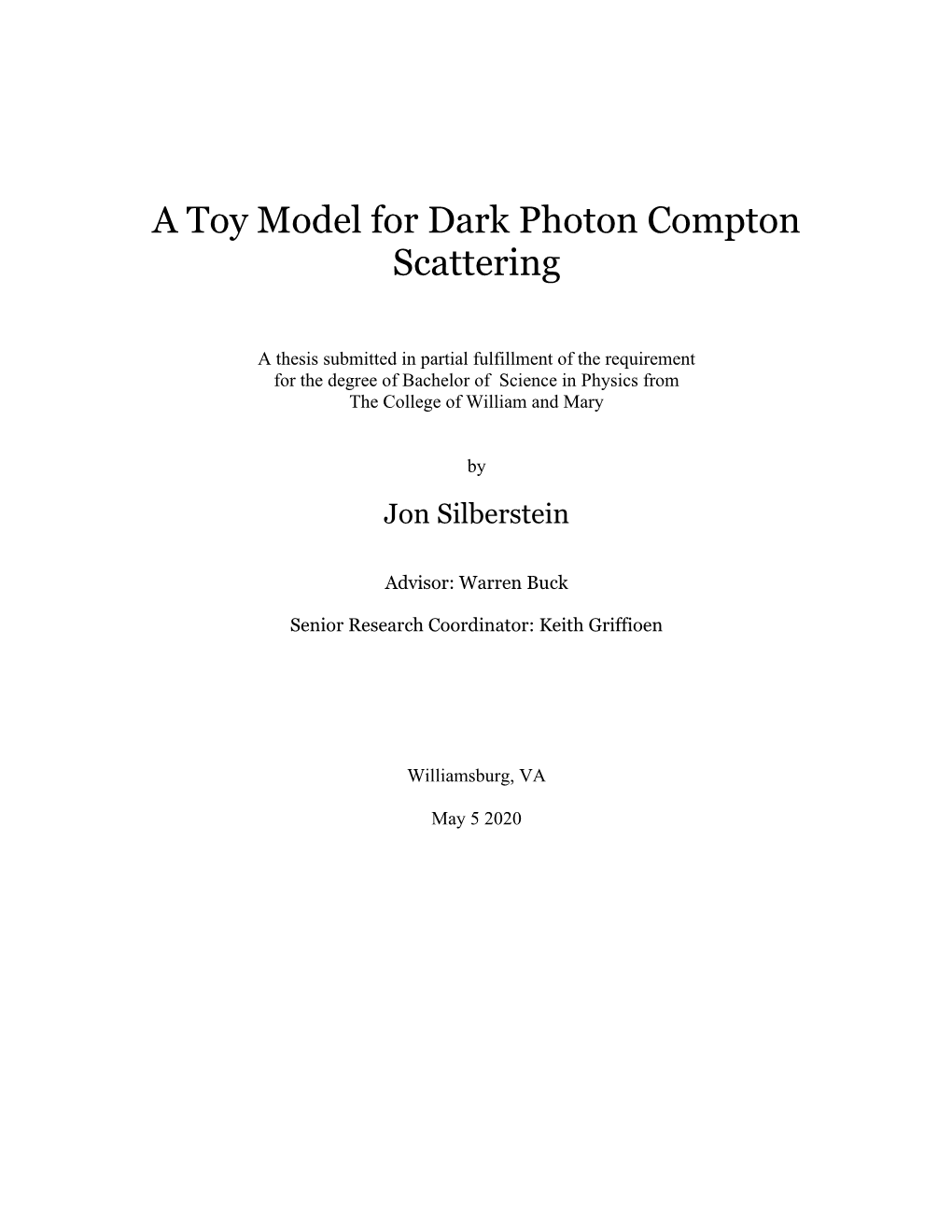 A Toy Model for Dark Photon Compton Scattering