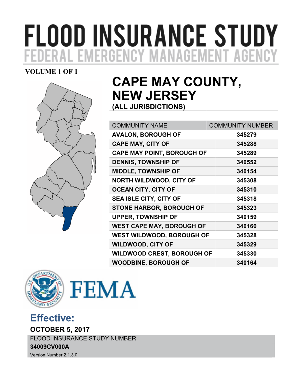 Cape May County, New Jersey (All Jurisdictions)