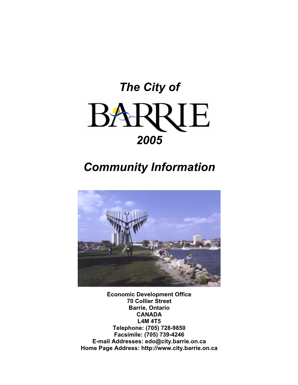 The City of 2005 Community Information