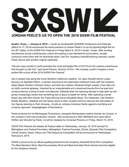 Jordan Peele's ​Us​ to Open the 2019 Sxsw Film Festival