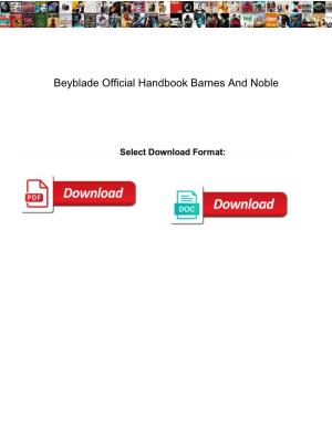Beyblade Official Handbook Barnes and Noble