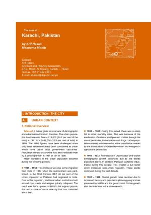 Urban Slums Reports: the Case of Karachi, Pakistan