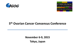 5Th Ovarian Cancer Consensus Conference