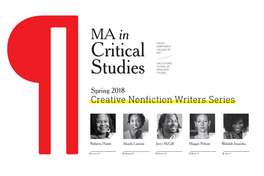 Creative Nonfiction Writers Series