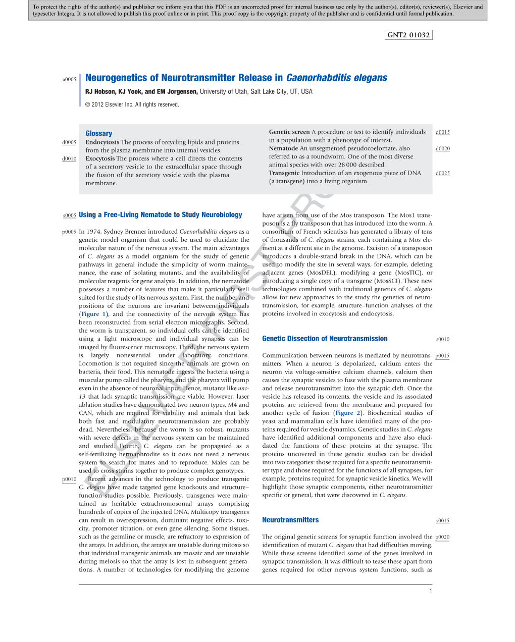 Elsevier First Proof