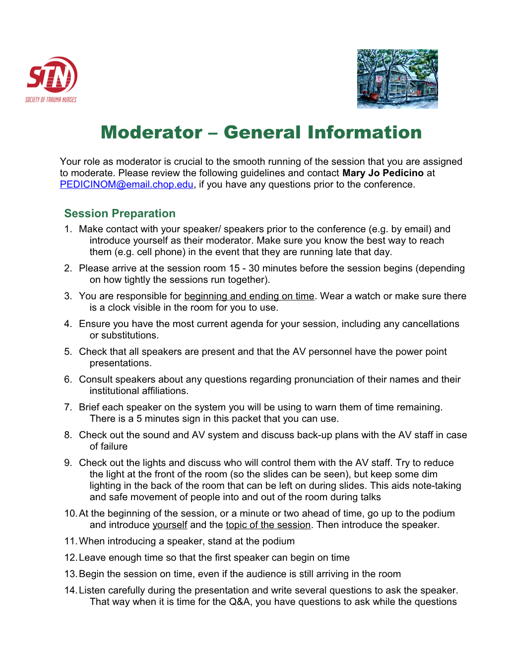 Moderator General Information