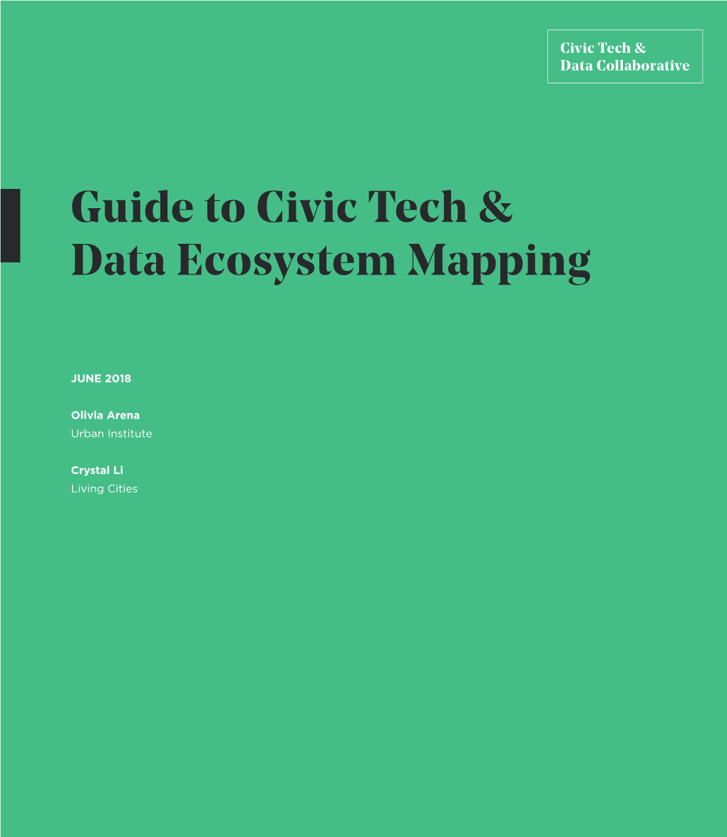 Guide to Civic Tech & Data Ecosystem Mapping