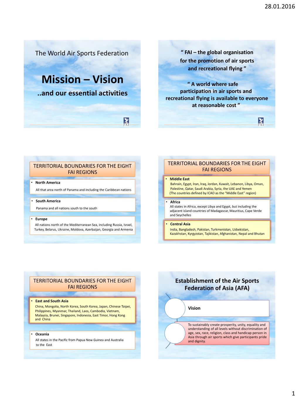 Mission – Vision “ a World Where Safe ..And Our Essential Activities Participation in Air Sports and Recreational Flying Is Available to Everyone