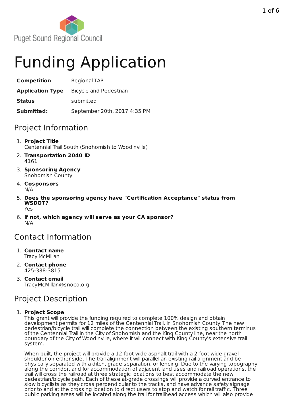 Funding Application