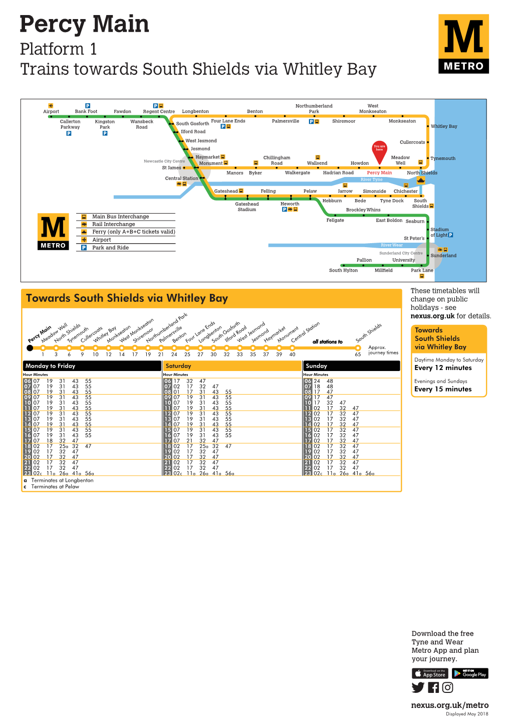 Percy Main Timetable