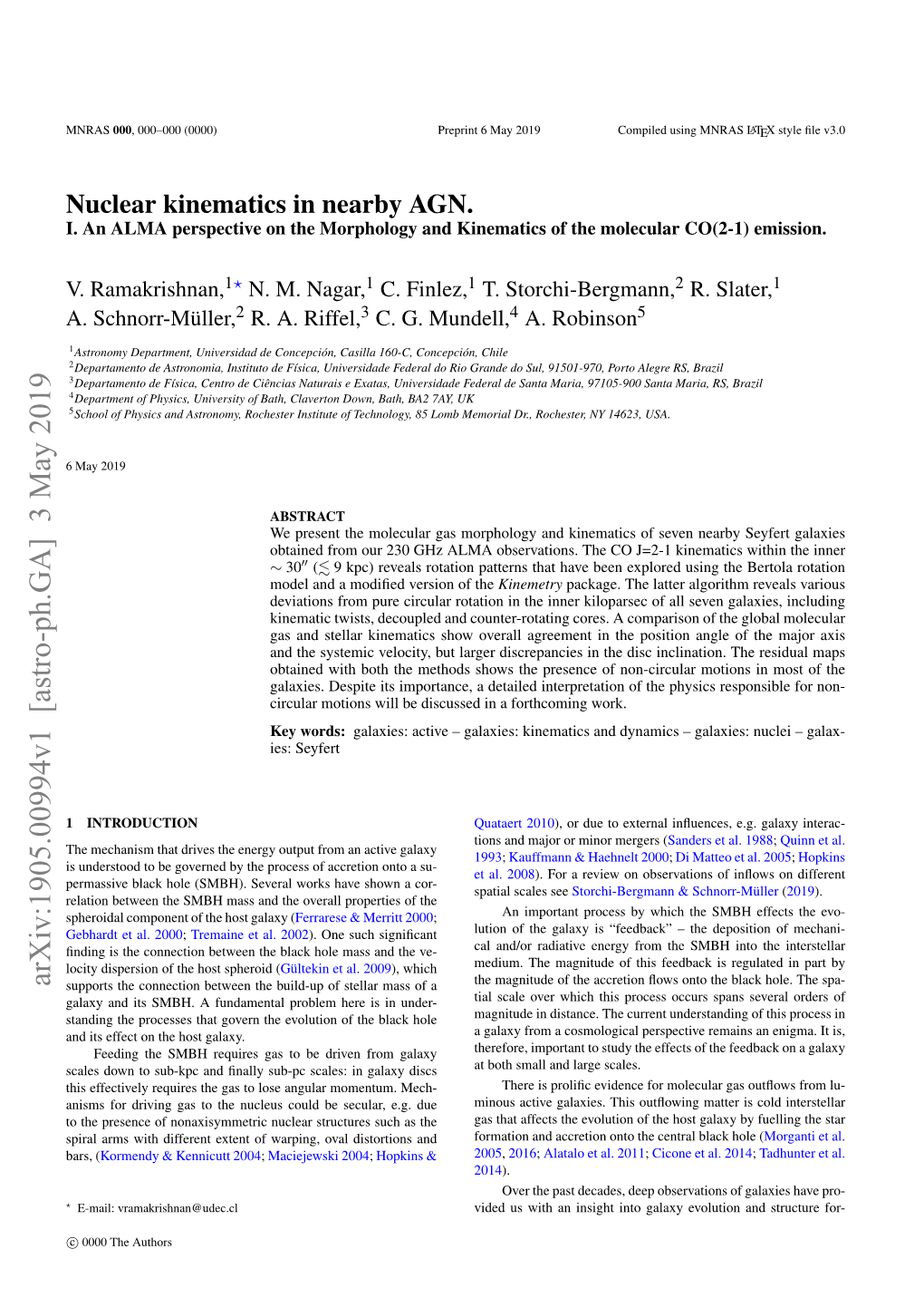 Arxiv:1905.00994V1 [Astro-Ph.GA] 3 May 2019 Supports the Connection Between the Build-Up of Stellar Mass of a the Magnitude of the Accretion ﬂows Onto the Black Hole